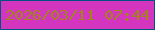 文字の大きさ：5、枠の色：005281、背景の色：d335be、文字の色：a4831f 無料ブログパーツのブログ時計