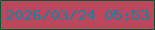 文字の大きさ：4、枠の色：005734、背景の色：bc465b、文字の色：1485a6 無料ブログパーツのブログ時計