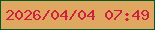 文字の大きさ：3、枠の色：005926、背景の色：dfa760、文字の色：ce2041 無料ブログパーツのブログ時計