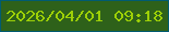 文字の大きさ：1、枠の色：005b71、背景の色：2e611a、文字の色：9dd007 無料ブログパーツのブログ時計