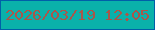 文字の大きさ：4、枠の色：005fa8、背景の色：0ab1aa、文字の色：a9564a 無料ブログパーツのブログ時計