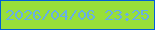 文字の大きさ：1、枠の色：005fd8、背景の色：98df3a、文字の色：67afe6 無料ブログパーツのブログ時計
