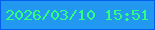 文字の大きさ：3、枠の色：005fec、背景の色：2298f0、文字の色：30ff7e 無料ブログパーツのブログ時計