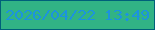 文字の大きさ：3、枠の色：00607a、背景の色：31b385、文字の色：1c93de 無料ブログパーツのブログ時計