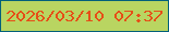 文字の大きさ：3、枠の色：00607b、背景の色：b9d561、文字の色：e64e17 無料ブログパーツのブログ時計