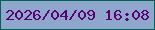 文字の大きさ：4、枠の色：006353、背景の色：8fa6cd、文字の色：580370 無料ブログパーツのブログ時計