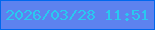 文字の大きさ：5、枠の色：0068ee、背景の色：5d82ef、文字の色：29c9f0 無料ブログパーツのブログ時計