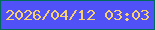 文字の大きさ：1、枠の色：006a5c、背景の色：5151f8、文字の色：f9d16e 無料ブログパーツのブログ時計
