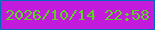 文字の大きさ：2、枠の色：006bba、背景の色：c21bdc、文字の色：5bd325 無料ブログパーツのブログ時計