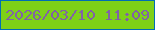 文字の大きさ：3、枠の色：006eb4、背景の色：7ed117、文字の色：8162a5 無料ブログパーツのブログ時計