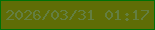 文字の大きさ：1、枠の色：007107、背景の色：5f6d06、文字の色：647e41 無料ブログパーツのブログ時計