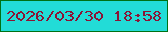 文字の大きさ：5、枠の色：007114、背景の色：22dcd7、文字の色：8b1436 無料ブログパーツのブログ時計