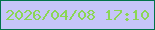 文字の大きさ：3、枠の色：00734a、背景の色：c6c5f9、文字の色：8bd655 無料ブログパーツのブログ時計