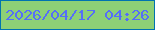 文字の大きさ：5、枠の色：0073b0、背景の色：8dd076、文字の色：556ef8 無料ブログパーツのブログ時計