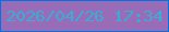 文字の大きさ：5、枠の色：0073e3、背景の色：996cb7、文字の色：37aed7 無料ブログパーツのブログ時計