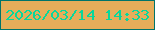 文字の大きさ：2、枠の色：00746a、背景の色：e6ad5a、文字の色：08d79c 無料ブログパーツのブログ時計