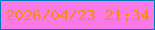 文字の大きさ：4、枠の色：0077bc、背景の色：f97ae7、文字の色：ef8d17 無料ブログパーツのブログ時計