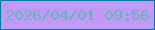 文字の大きさ：2、枠の色：007aa1、背景の色：c09bf5、文字の色：65b4c0 無料ブログパーツのブログ時計