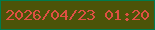 文字の大きさ：5、枠の色：007b4d、背景の色：4c5308、文字の色：de5044 無料ブログパーツのブログ時計