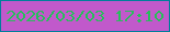 文字の大きさ：4、枠の色：007f9b、背景の色：c159cb、文字の色：26bf5a 無料ブログパーツのブログ時計