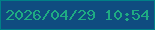 文字の大きさ：4、枠の色：008087、背景の色：0f4c80、文字の色：1fab83 無料ブログパーツのブログ時計