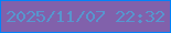 文字の大きさ：5、枠の色：0082f8、背景の色：8161ab、文字の色：5796cf 無料ブログパーツのブログ時計