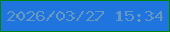 文字の大きさ：4、枠の色：00840b、背景の色：1f74dd、文字の色：6497c2 無料ブログパーツのブログ時計