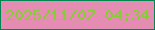 文字の大きさ：5、枠の色：008451、背景の色：e58cb2、文字の色：82cf32 無料ブログパーツのブログ時計