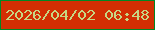 文字の大きさ：2、枠の色：008624、背景の色：d32e03、文字の色：c7d683 無料ブログパーツのブログ時計