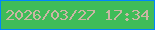 文字の大きさ：2、枠の色：0086fc、背景の色：3fbc59、文字の色：cab6a4 無料ブログパーツのブログ時計