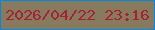 文字の大きさ：2、枠の色：0089df、背景の色：887a5f、文字の色：a42234 無料ブログパーツのブログ時計