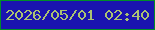 文字の大きさ：5、枠の色：008d28、背景の色：1a13b0、文字の色：abc272 無料ブログパーツのブログ時計
