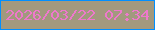 文字の大きさ：1、枠の色：008fff、背景の色：a2997e、文字の色：ee78cc 無料ブログパーツのブログ時計