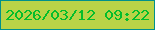 文字の大きさ：4、枠の色：00908b、背景の色：b9d347、文字の色：05bd2c 無料ブログパーツのブログ時計