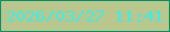文字の大きさ：2、枠の色：00926c、背景の色：b9c68c、文字の色：3befeb 無料ブログパーツのブログ時計