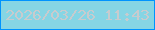文字の大きさ：3、枠の色：0093fe、背景の色：86d5e4、文字の色：c7cbce 無料ブログパーツのブログ時計