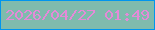 文字の大きさ：4、枠の色：0095ee、背景の色：7fbbad、文字の色：e48ad8 無料ブログパーツのブログ時計