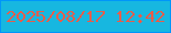 文字の大きさ：1、枠の色：0096f9、背景の色：17b7e0、文字の色：e75d4a 無料ブログパーツのブログ時計