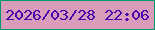 文字の大きさ：2、枠の色：00986c、背景の色：d99dbb、文字の色：4606ab 無料ブログパーツのブログ時計
