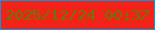 文字の大きさ：4、枠の色：0099e6、背景の色：f22218、文字の色：617b04 無料ブログパーツのブログ時計