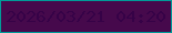 文字の大きさ：4、枠の色：009b98、背景の色：46094c、文字の色：360247 無料ブログパーツのブログ時計