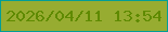 文字の大きさ：1、枠の色：009d96、背景の色：97ac31、文字の色：5f8a00 無料ブログパーツのブログ時計