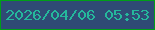 文字の大きさ：3、枠の色：009f18、背景の色：2f4b75、文字の色：25b89c 無料ブログパーツのブログ時計