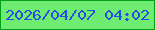 文字の大きさ：1、枠の色：00a113、背景の色：6eec71、文字の色：284ce3 無料ブログパーツのブログ時計