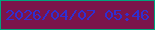 文字の大きさ：1、枠の色：00a47d、背景の色：7b144b、文字の色：302ed1 無料ブログパーツのブログ時計