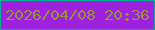 文字の大きさ：5、枠の色：00ae93、背景の色：9e22dd、文字の色：949339 無料ブログパーツのブログ時計