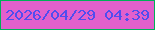 文字の大きさ：4、枠の色：00b158、背景の色：e260cc、文字の色：514dee 無料ブログパーツのブログ時計