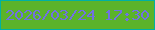 文字の大きさ：3、枠の色：00b1a3、背景の色：5bb32a、文字の色：7171e2 無料ブログパーツのブログ時計
