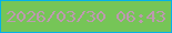 文字の大きさ：3、枠の色：00b1ea、背景の色：76c557、文字の色：be99b0 無料ブログパーツのブログ時計