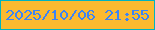 文字の大きさ：4、枠の色：00b3c1、背景の色：fbba30、文字の色：3c84f5 無料ブログパーツのブログ時計